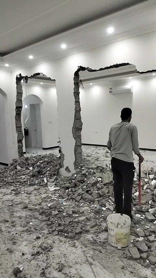 تكسير فتح ازالة الطوف الحوائط