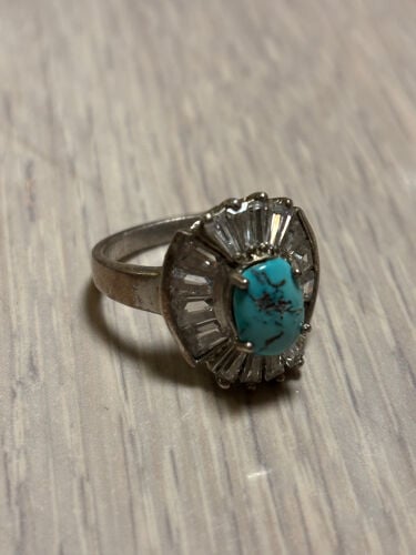 خاتم قديم فنتج فضي اصلي