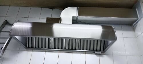 stainless steel kitchen hood