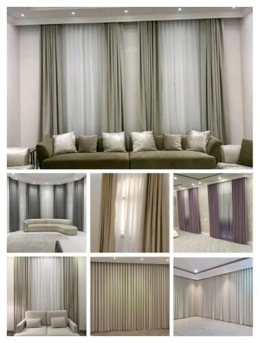 curtain and sofa