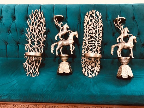 Set of 4Vintage-Style Brass Decor