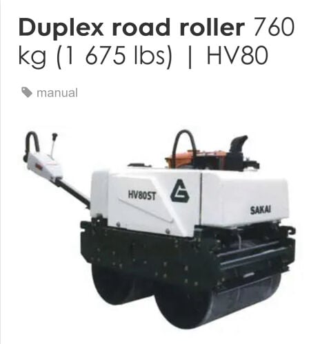 Roller compactor 1 ton