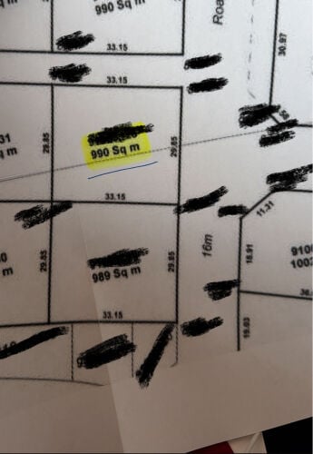 ارض جاهزة للبناء بالوكير٩٩٠م