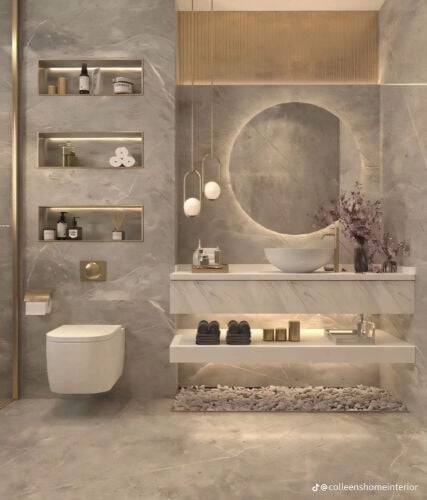 تصميم وتنفيذ جميع مغاسل الرخام 