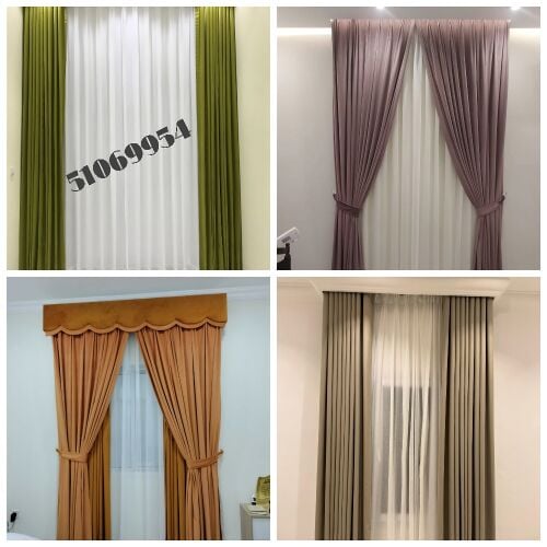 تصميم جديد للستائر وورق الجدران