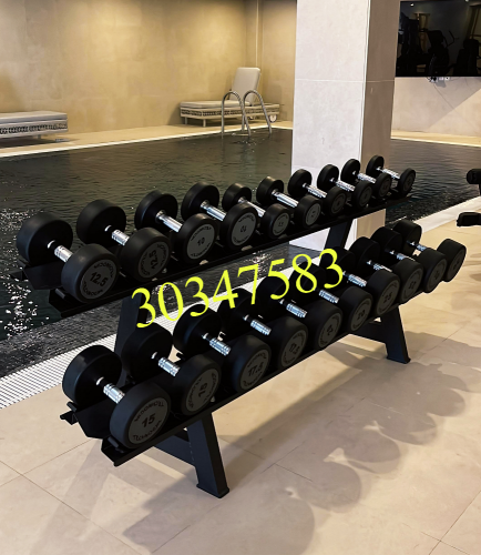 dumbbells with rack