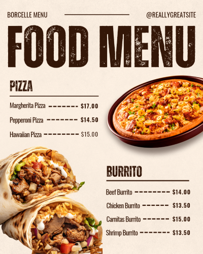 Animated menu