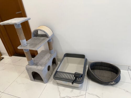 Cat Tree House, Litter Box, 