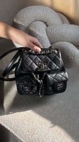Coco Shiny Caviar Quilted Small
