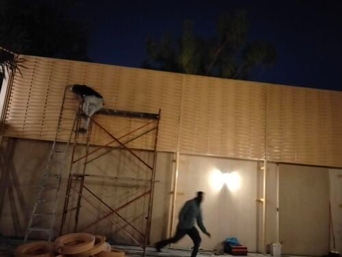 نقوم بجميع اعمال الحداده للمظلات،