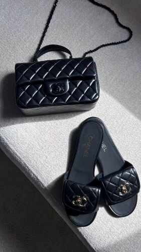 Coco Lambskin Quilted Turnlock