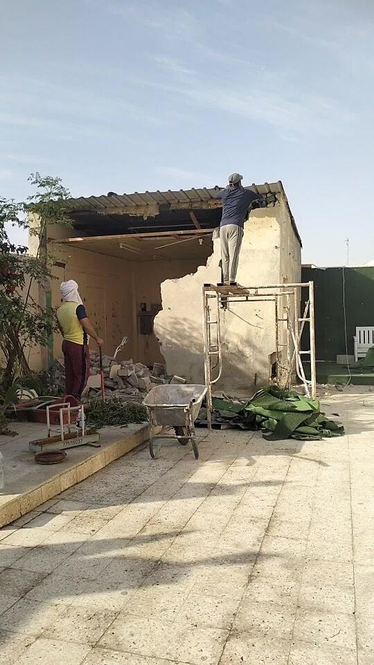 تكسير الطوف وفتح الابواب وبناء