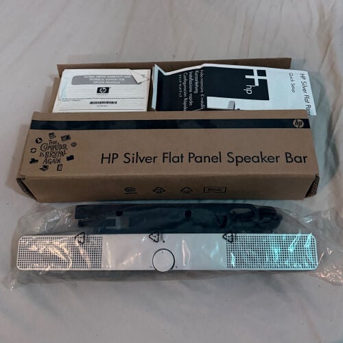 HP Silver Flat Panel Speaker Bar