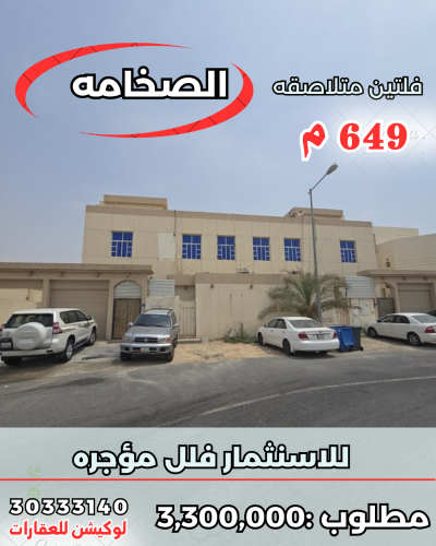 للاستثمار فلتين متلاصقات الصخامه