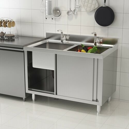 SS sink with cabinet