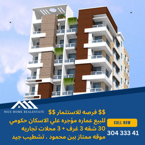 فرصه للاستثمار عمارة مؤجره اسكان
