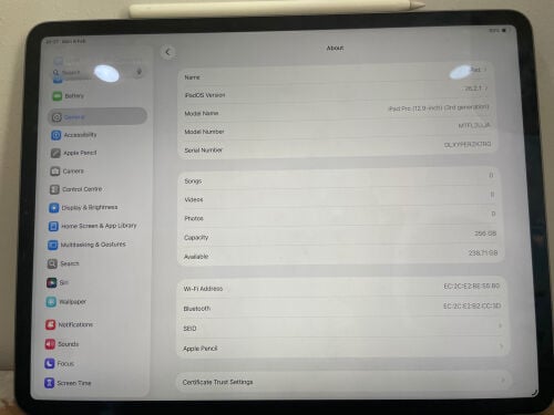 iPad Pro 3rd Gen 12.9 inches