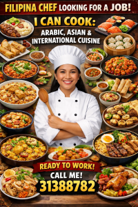Filipina Chef Looking for a Job