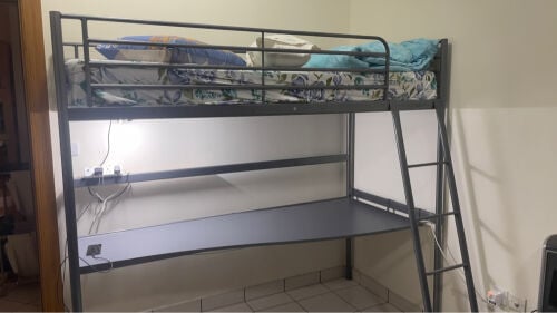 IKEA Metal Bunk Bed with Desk