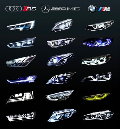 all types of European headlights