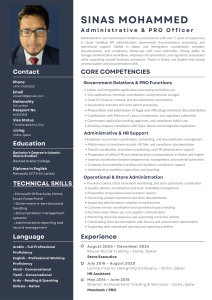 Administrative & PRO Officer