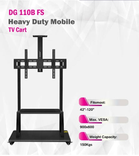 Tv stand with trolleys