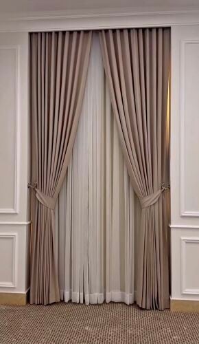 wooden flooring and Curtain wallp