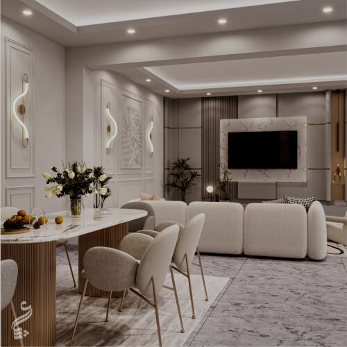 تصميم داخلي فاخر بأسلوب عصري