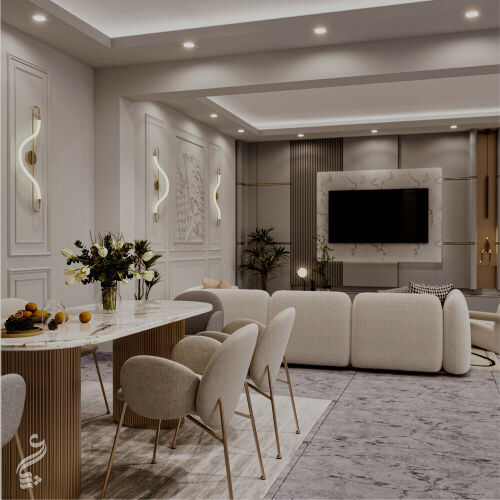 تصميم داخلي فاخر بأسلوب عصري