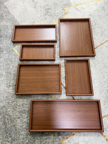 wooden 6pcs platters set for sale