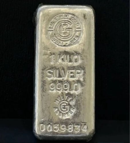 للبيع سبيكه فضه كيلو عيار 999 