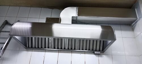 SS kitchen hood setup