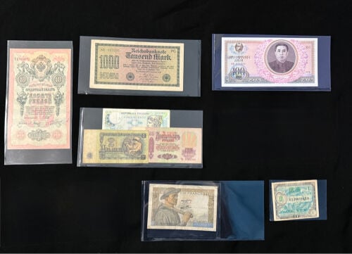 عملات ورقيه أجنبيه منوعه قديمه 