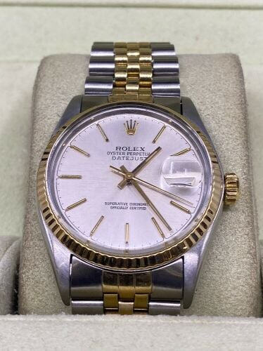 ساعة رولكس اصلية ستانلس ستيل وذهب