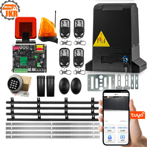 Automatic sliding gate opener kit