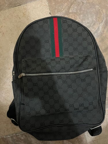 black Gucci backpack 