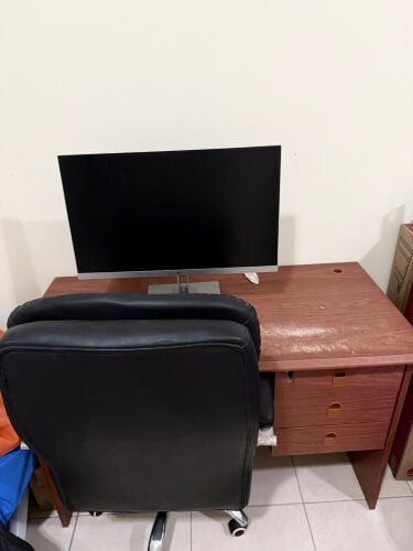 Desk , Chair and HP monitor 27 in
