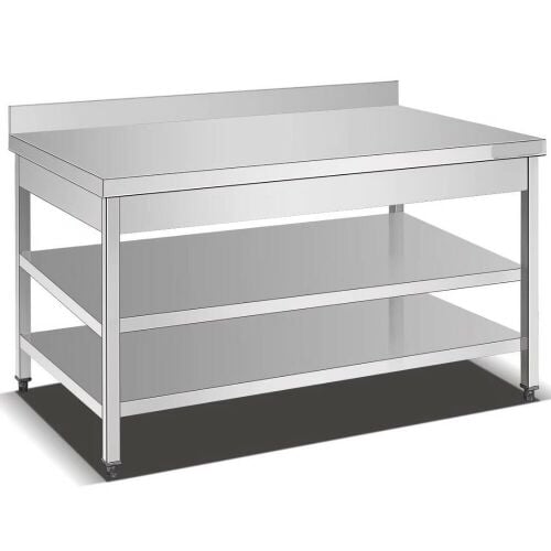 SS Table with middle & bottom