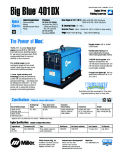 Welding M/c(Miller-USA) 401 DX