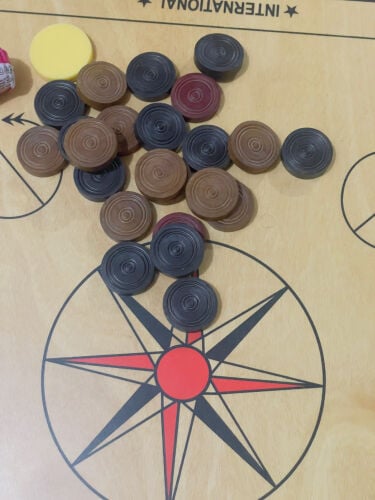 Carrom Board with Striker coins
