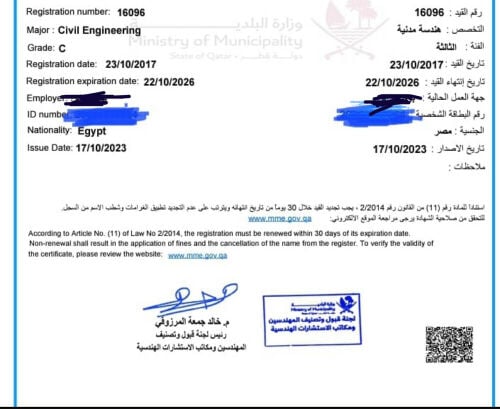 مهندس مدني مصنف سي 