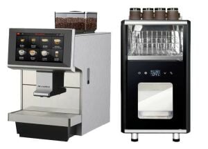 coffee machine and milk cooler