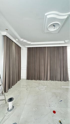 Blackout febric wave curtains 