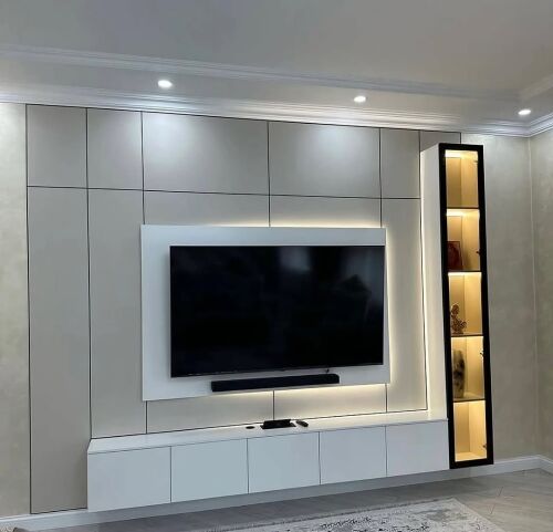 تصميم جدار تلفزيون مودرن في قطرا