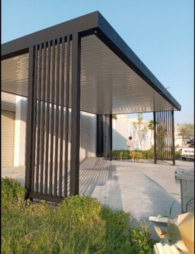 stylish-pergola-carshade & fence