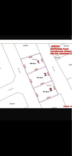 للبيع ف عين خالد اراضي ع شارعين 