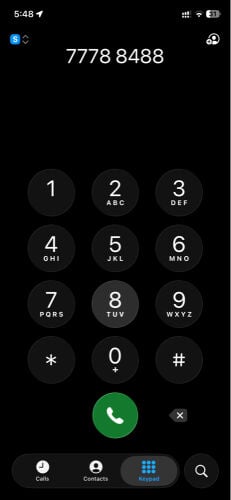 Vodafone number 77788488