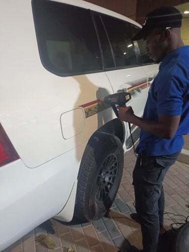 removal sticker & polishing
