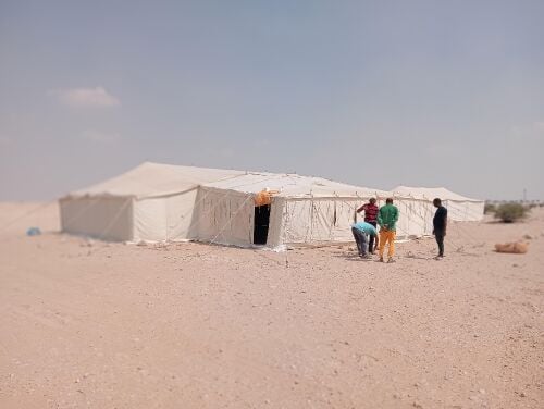 فك ونقل وتغليف وتخزين الخيام
