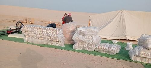 فك ونقل وتغليف وتخزين الخيام